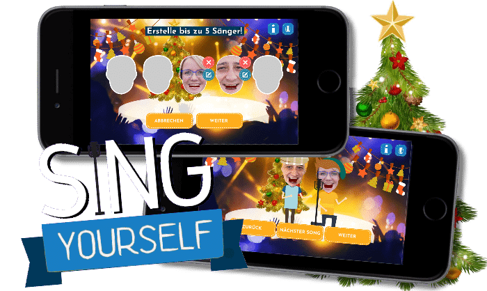 Singyourself Grüße per Video zu Weihnachten versenden
