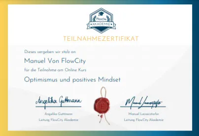 Teilnahmezertifikat